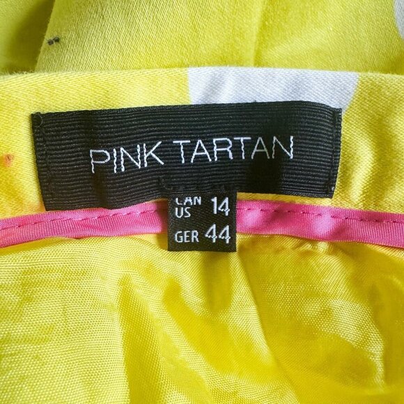 Pink Tartan yellow White Polka Dot Full Mini Skirt 14 - Picture 7 of 7